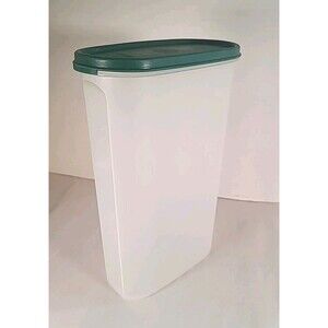 Vintage Tupperware Modular Mates clear Container #1615-14 and Green lid #1616-21
